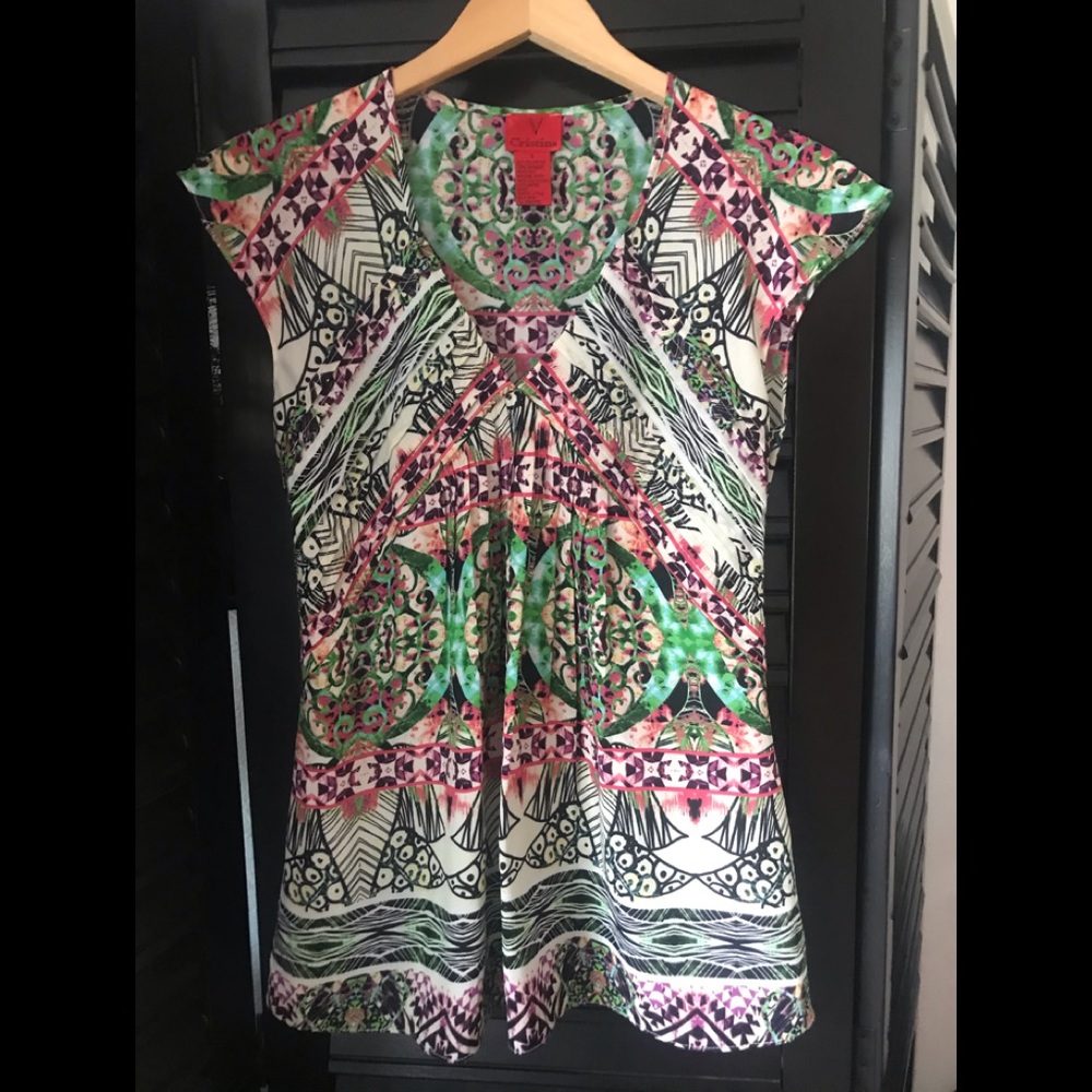 V Christina Babydoll Dressy Top